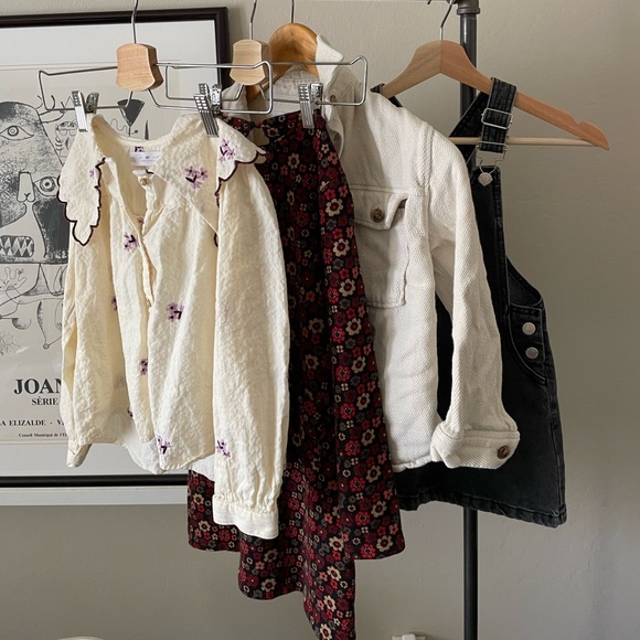 LOT of 4 Zara girls clothes size 7 back to school - Picture 1 of 12